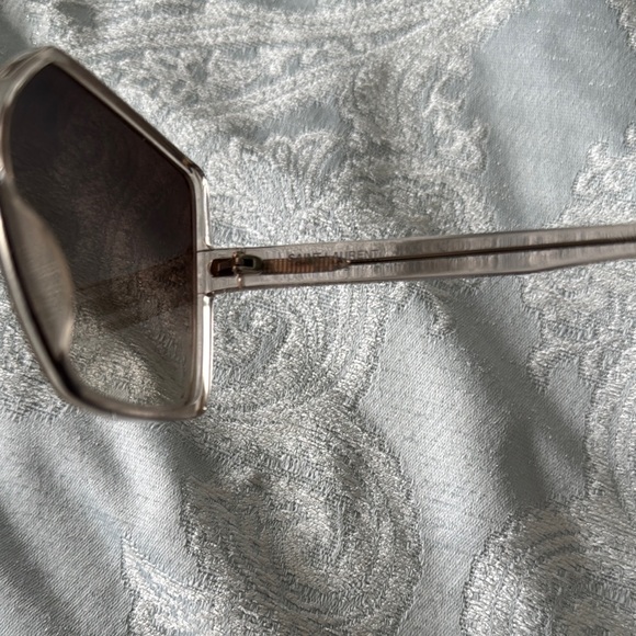 Saint Laurent Women's Square Sunglasses - Tan - Picture 2 of 6